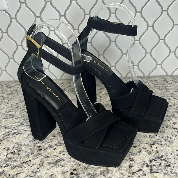 Good American Black Platform Heel 8.5 - Picture 2 of 13